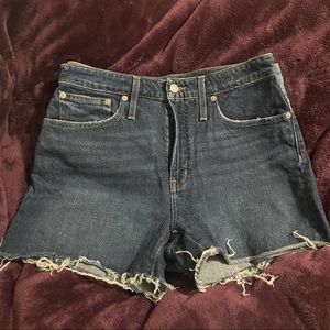 Madewell curvy high rise denim cutoff shorts size 30